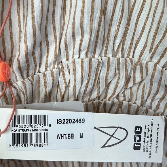 Revolve MINKPINK Koa Striped Mini Dress Size M - Picture 10 of 11
